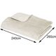 Dekoracja domu Narzuta Leaf Ivory 240x260 cm welurowa