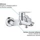 Bateria wannowa Grohe GROHE - Jednouchwytowa bateria wannowo-natryskowa - nascienna