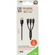 Kabel USB 2GO USB-A - USB-C + microUSB + Lightning 1.5 m Czarny (797155)