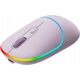 Mysz Canyon CANYON MW-22, 2 in 1 Wireless optical mouse with 4 buttons,Silent switch for right/left keys,DPI 800/1200/1600, 2 mode(BT/ 2.4GHz), 650mAh Li-poly battery,RGB backlight,Pearl rose, cable length 0.8m, 110*62*34.2mm, 0.085kg