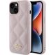 Guess Guess GUHCP15SPSQSQSP iPhone 15 6.1" różowy/pink hardcase Quilted Metal Logo