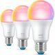 WiZ WiZ,Bulb,8,8W,2200-6500 (RGB),A60,E27,3 pcs lightsource