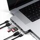 HUB USB Satechi Satechi Pro Hub max - aluminiowy Hub z podwójnym USB-C do MacBook (2x USB-C, USB-A, 4K HDMI, czytnik kart micro/SD, Ethernet, jack port) (silver)