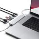 HUB USB Satechi Satechi Pro Hub max - aluminiowy Hub z podwójnym USB-C do MacBook (2x USB-C, USB-A, 4K HDMI, czytnik kart micro/SD, Ethernet, jack port) (silver)