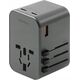 Ładowarka Energea ENERGEA ład. siec. 1xUSB+2xUSB-C PD-PPS-QC 3.0 65W 1A2C adapter 4w1 US/UA/EU/UK szary/gunmetal Travelworld Adapter GaN65W