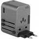 Ładowarka Energea ENERGEA ład. siec. 1xUSB+2xUSB-C PD-PPS-QC 3.0 65W 1A2C adapter 4w1 US/UA/EU/UK szary/gunmetal Travelworld Adapter GaN65W