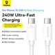Kabel USB Baseus USB-C - USB-C 1 m Biały (1024213)