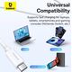 Kabel USB Baseus USB-C - USB-C 1 m Biały (1024213)