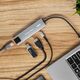 Adapter USB Kruger&Matz Adapter (HUB) USB typu C na HDMI/2x USB3.0/2x USB typu C/RJ45