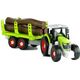 LeanToys Lean Toys Montavimo traktorius su priekaba medienai 43 cm