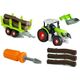 LeanToys Lean Toys Montavimo traktorius su priekaba medienai 43 cm