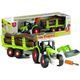 LeanToys Lean Toys Montavimo traktorius su priekaba medienai 43 cm