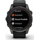 Zegarek sportowy Garmin Garmin fēnix® 7S Pro Sapphire Solar Carbon Grey DLC Titanium/Black 42mm
