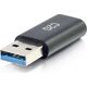 Adapter USB C2G C2G USB C to USB Adapter - SuperSpeed USB Adapter - 5Gbps - F/M - USB-Adapter - 24 pin USB-C (W) umkehrbar zu USB Typ A (M) - USB 3.0 - geformt - Schwarz