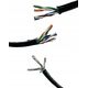 Digitus Kabel instalacyjny zewnętrzny suchy DIGITUS kat.7, S/FTP, Fca, AWG 23/1, PE, 100m, czarny