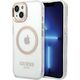 Guess GUHMP15MHTRMD iPhone 15 Plus / 14 Plus 6.7" złoty/gold hard case Metal Outline Magsafe