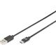 Kabel USB Digitus USB-A - USB-C 1 m Czarny (AK-300154-010-S)