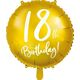 Party Deco Balon foliowy 18th Birthday, złoty, 45 cm uniwersalny
