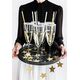 Party Deco Słomki papierowe do picia w paski, złote, 19,5cm, 10 szt. uniwersalny