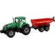 LeanToys Zielony Traktor z Czerwoną Przyczepką Napęd Frykcyjny