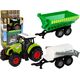 LeanToys Zestaw Traktor z Maszynami Przyczepa Cysterna Dźwięki LED