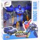 LeanToys Robot Auto 2w1 Transformacja Akcesoria Broń Niebieski