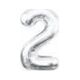 GoDan Balon foliowy B&C cyfra 2 srebrna 85cm