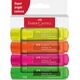 Faber-Castell Faber-Castell Textmarker 46 Superfluorescent marker 4 szt. Końcówka ścięta Zielony, Pomarańczowy, Różowy, Żółty