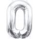 GoDan Balon foliowy B&C cyfra 0 srebrna 85cm
