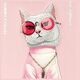 Nimmy iPhone 16 Pro Max 6.9" case pink/pink Glasses Cool Cat