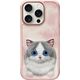 Nimmy iPhone 16 Pro 6.3 Case Pink Big Eyed Pet 2.0 Cat
