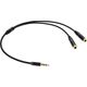 Kabel Mozos Jack 3.5mm - Jack 3.5mm x2 Brak danych czarny (TSX-1005)