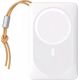 Powerbank 4kom.pl Powerbank Bateria zewnętrzna VEGER MagOn z ładowaniem Qi do MagSafe 15W - 10 000mAh PD 22,5W biały (VP1151 / W1151)