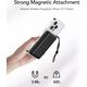 Powerbank 4kom.pl Powerbank Bateria zewnętrzna VEGER MagOn z ładowaniem Qi do MagSafe 15W - 10 000mAh PD 22,5W biały (VP1151 / W1151)
