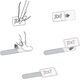 Organizer LABEL THE CABLE Rzep Czarny 10 sztuk  (LTC2510)