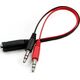 Kabel Mozos Jack 3.5mm - Jack 3.5mm x2 0.2m czerwony (ASM-2)