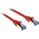 InLine Patch kabel sieciowy Cat.6A, S/FTP (PiMf), 500MHz, czerwony, 1m (76811R)