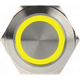 DimasTech Przycisk LED 25mm Żółty (PD066)