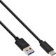 Kabel USB InLine USB-A - USB-C 1 m Czarny (35711)