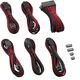 CableMod Zestaw kabli, Czarno-czerwony (CM-PCAB-BKIT-NKKR-3P)