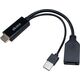 Adapter AV Akasa HDMI - DisplayPort + USB-A czarny (AK-CBHD24-25BK)