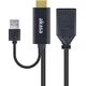 Adapter AV Akasa HDMI - DisplayPort + USB-A czarny (AK-CBHD24-25BK)