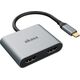 Stacja/replikator Akasa USB-C - HDMI x2 Szary  (AK-CBCA26-18BK)