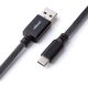 Kabel USB CableMod USB-C - USB-A 1.5 m Szary (CM-PKCA-CKAK-KC150KC-R)
