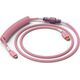 Kabel USB Glorious PC Gaming Race USB-A - USB-C 1.36 m Różowy (GLO-CBL-COIL-PP)
