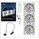Wentylator Lian Li UNI FAN SL Wireless LCD 120 Reverse Blade 3-pack biały (12RSLLCD1W3W)