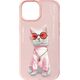 Nimmy iPhone 15 6.1" case pink/pink Glasses Cool Cat