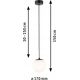 Lampa wisząca Paulmann Lampa wisząca łazienkowa GOVE LED 9W 900lm 3000K IP44 230V czarny matowy / metal /  szkło