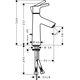 Bateria umywalkowa Hansgrohe Talis S stojąca chrom (72020000)