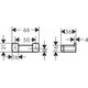 Hansgrohe Dvigubas rankšluosčių kabliukas Hansgrohe AddStoris 41755000, chromo